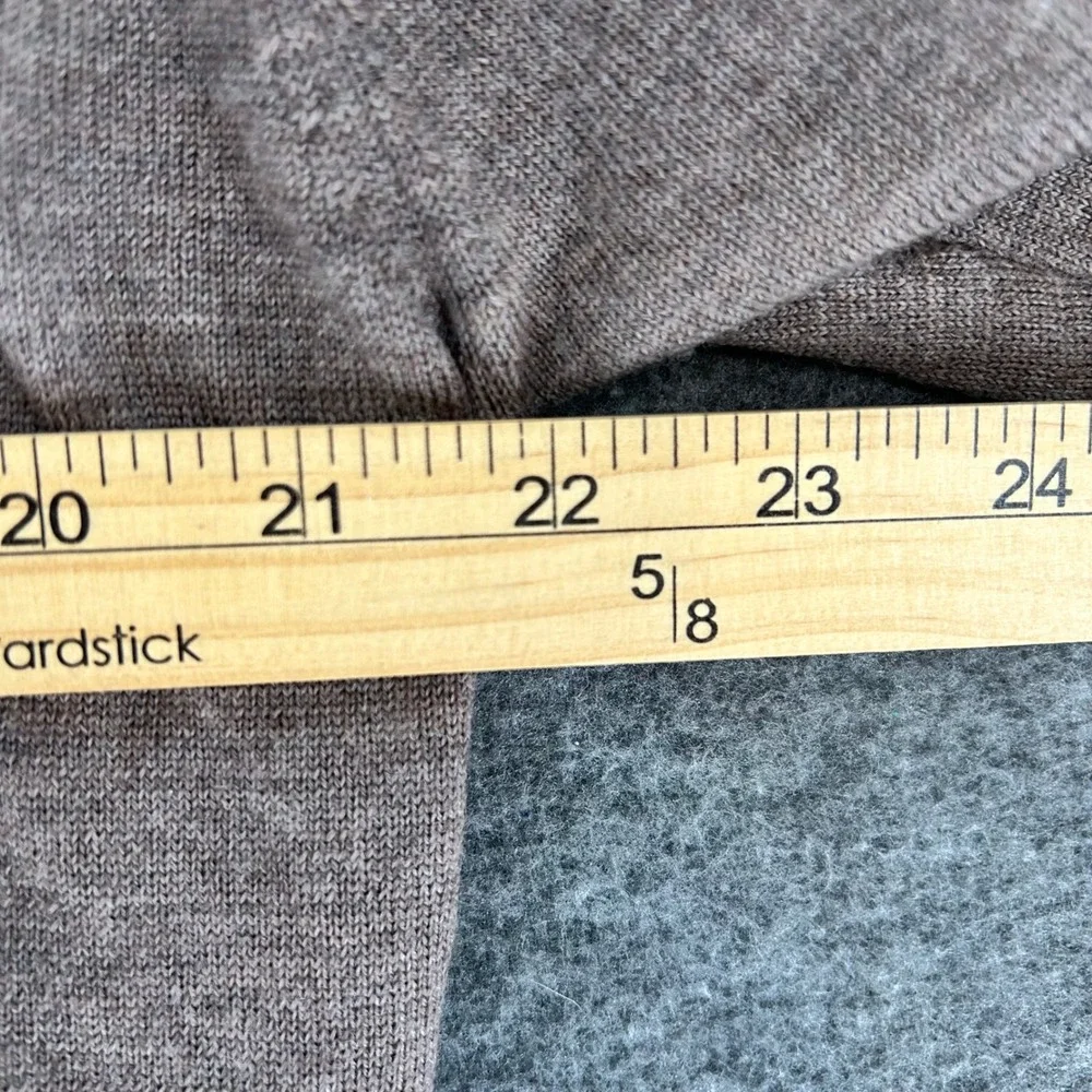 Johnnie-O Mens XL Raynor Brown 100% Merino Wool Quarter Zip Sweater Pullover